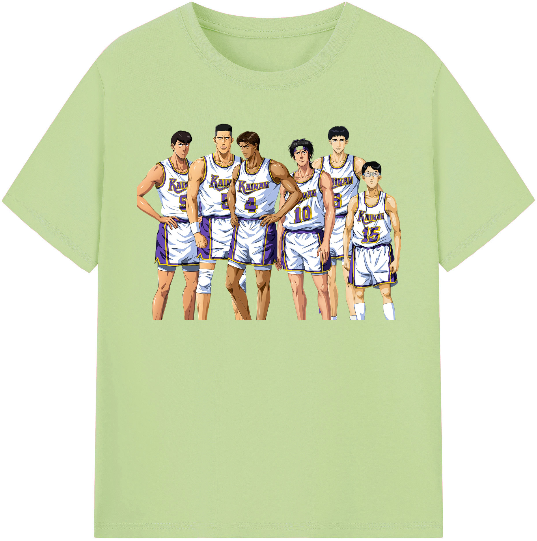 SLAM DUNK／スラムダンク 綿100％半袖Tシャツ（フロントプリント）